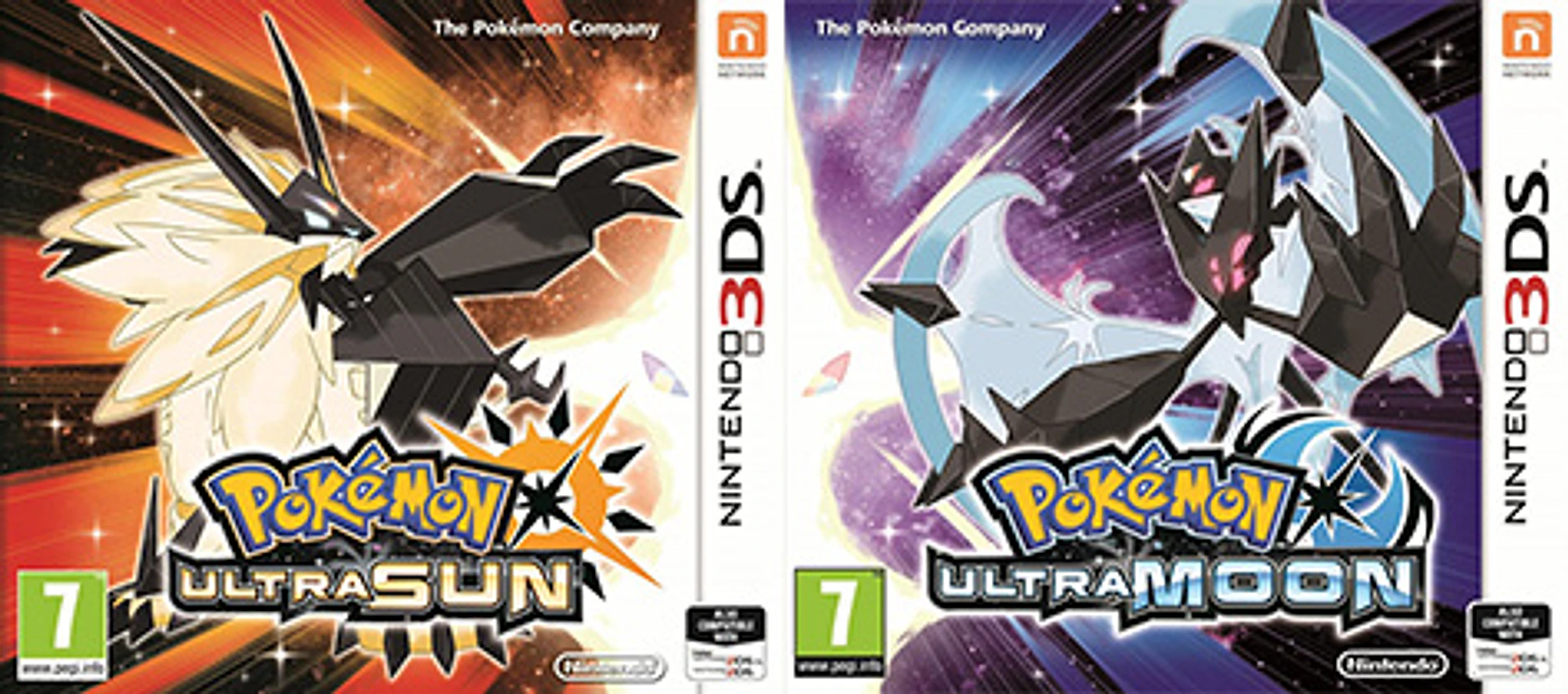Pokémon Ultra Sun and Ultra Moon cover art